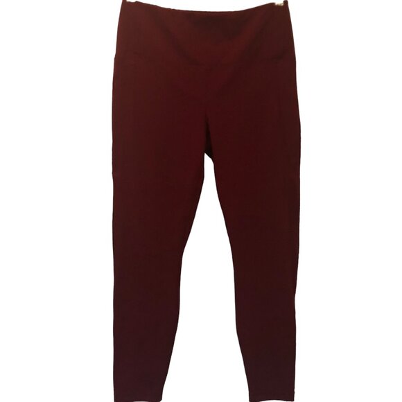 Yogalicious Lux rust-colored leggings w/ pockets sz L - Picture 2 of 11
